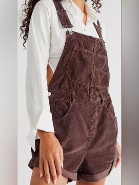 Free People Cord Shortalls